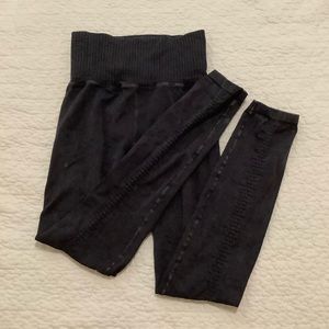 Navy distressed leggings Woman xs